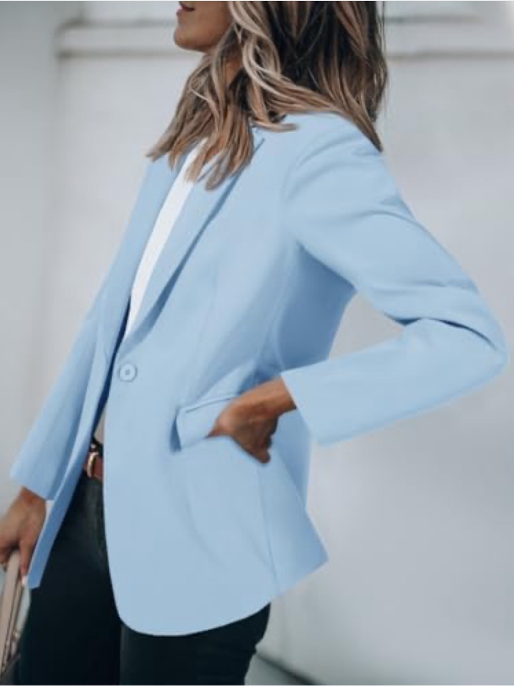 NWT Cicy Bell Sky Blue Women's Blazer L